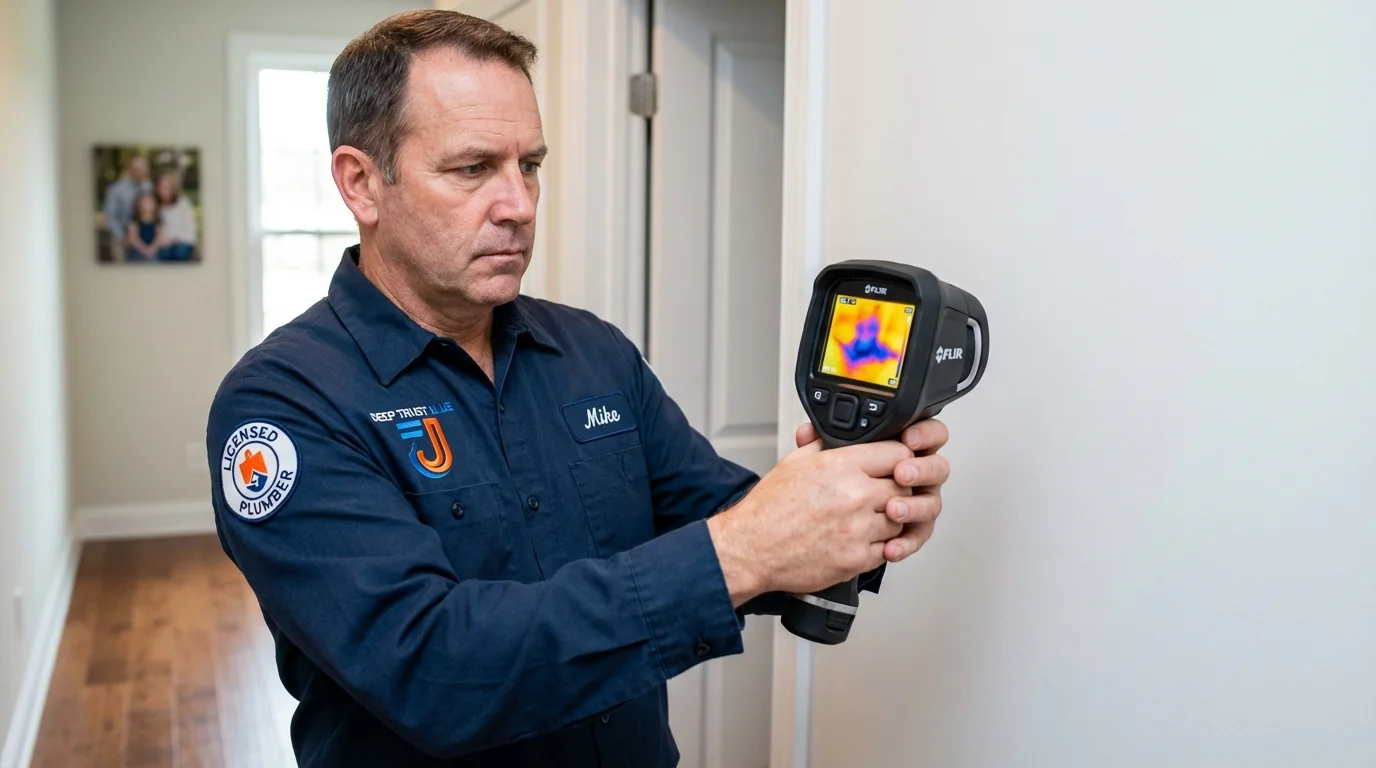 Thermal imaging leak detection by Johns Plumbing LLC in Wesson