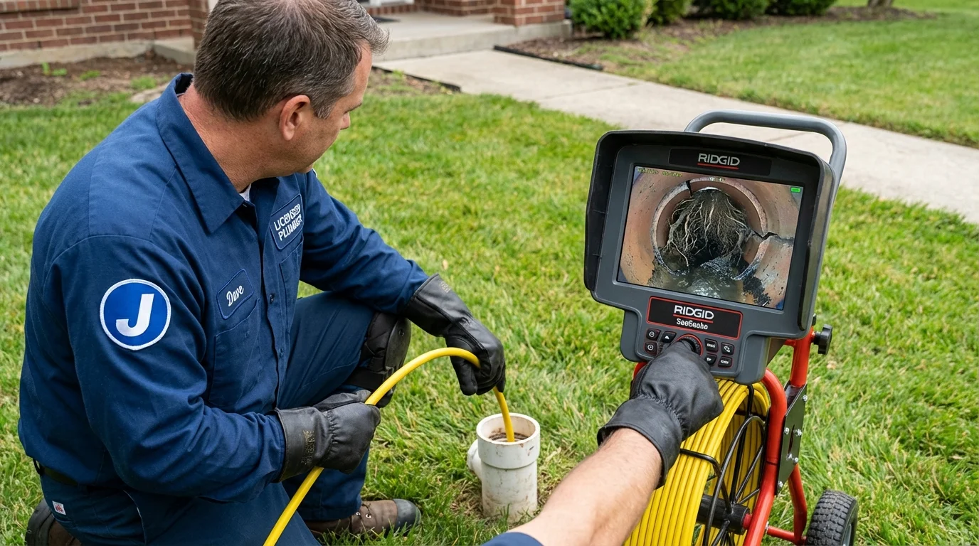 Sewer camera inspection being performed by Johns Plumbing LLC in Wesson